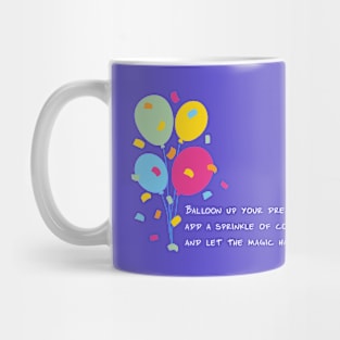 Balloon Up Your Dreams | Pink Yellow Blue Orange Green | Iris Mug